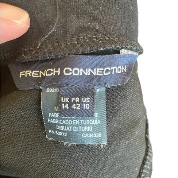 French Connection black peplum dress size 10 - Picture 5 of 6